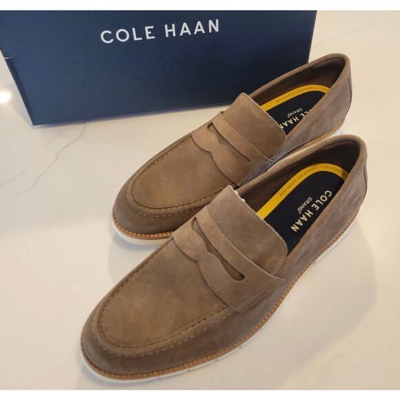 Cole Haan FlexGrand+ Men Penny Loafer Sz 11.5M Brown Suede Slip-On Cushioned New main image 8